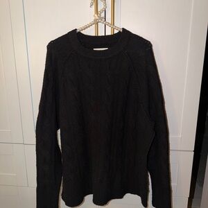 Aerie Black Cable Knit Sweater